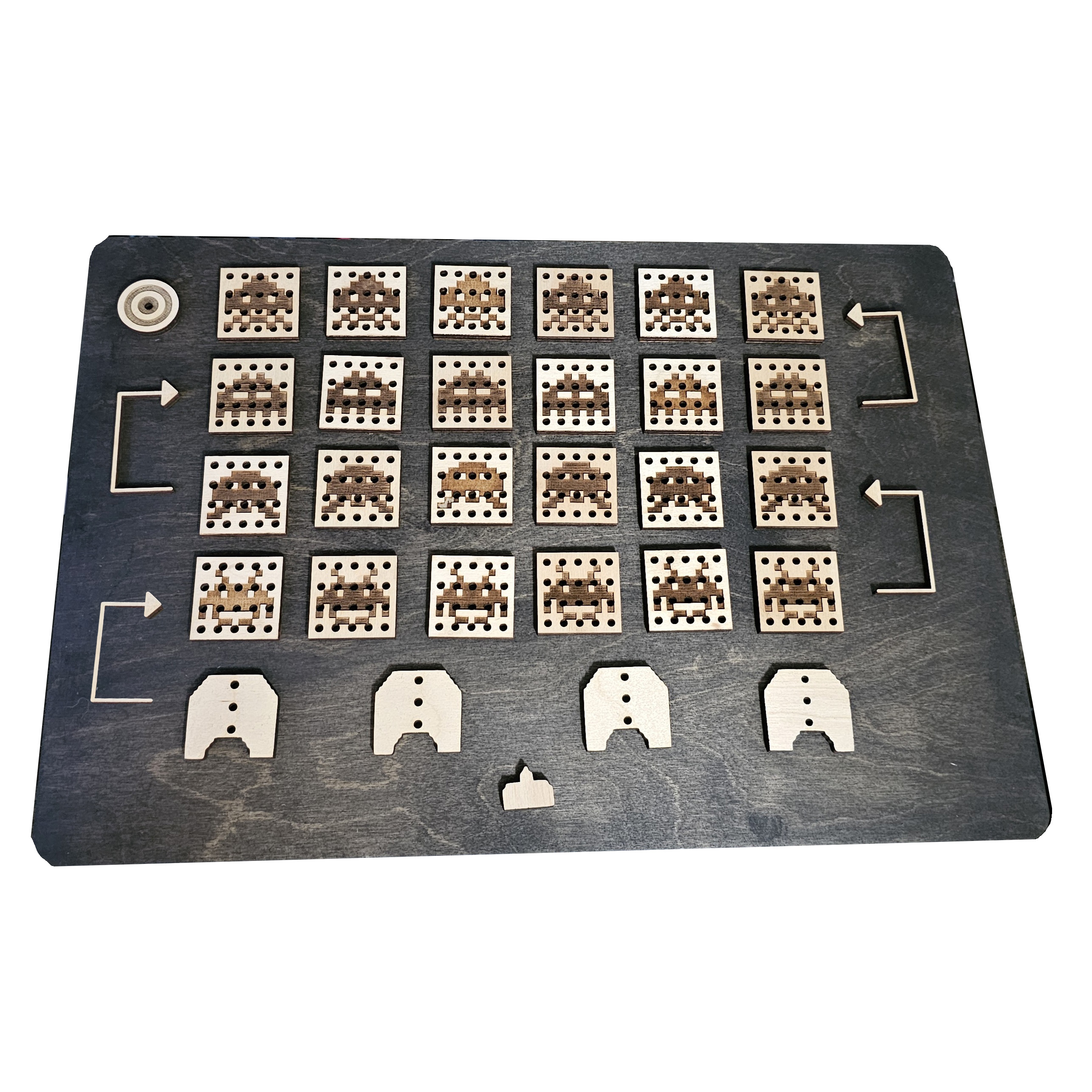 Space Invaders Video Game Cribbage Board