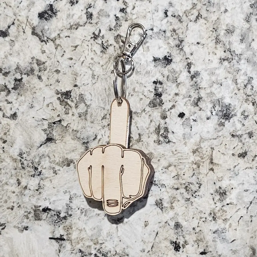 Retractable Middle Finger Keychain